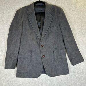 Pendleton mens blazer jacket size 42 elbow patch dark grey business corpcore